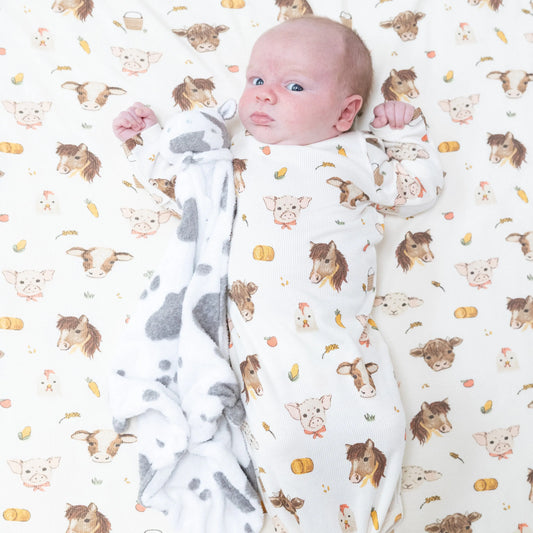 Angel Dear Knotted Baby Gown Soft Comfort For Newborns Angel Dear Everetts Place: Online Boutique