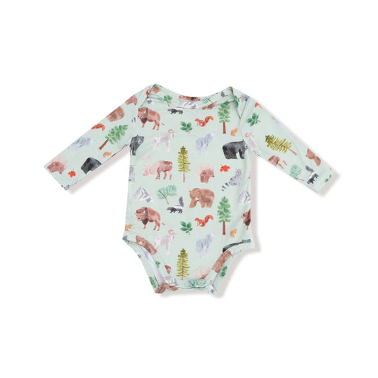 Angel Dear Lap Shoulder Bamboo Long Sleeve Baby Bodysuit Angel Dear Everetts Place: Online Boutique
