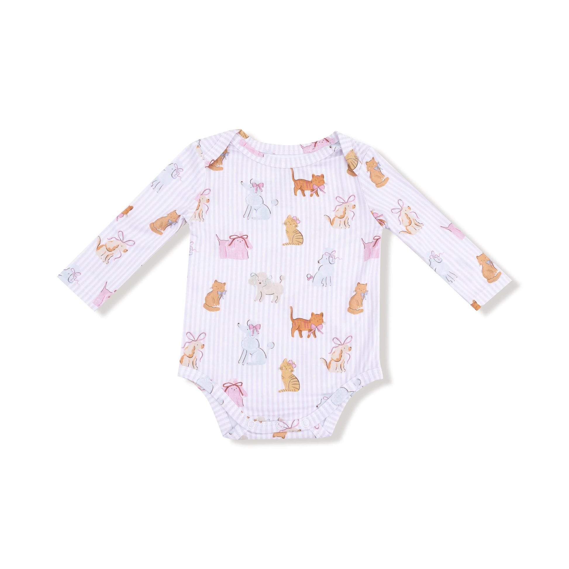 Angel Dear Lap Shoulder Bamboo Long Sleeve Bodysuit Angel Dear Everetts Place: Online Boutique
