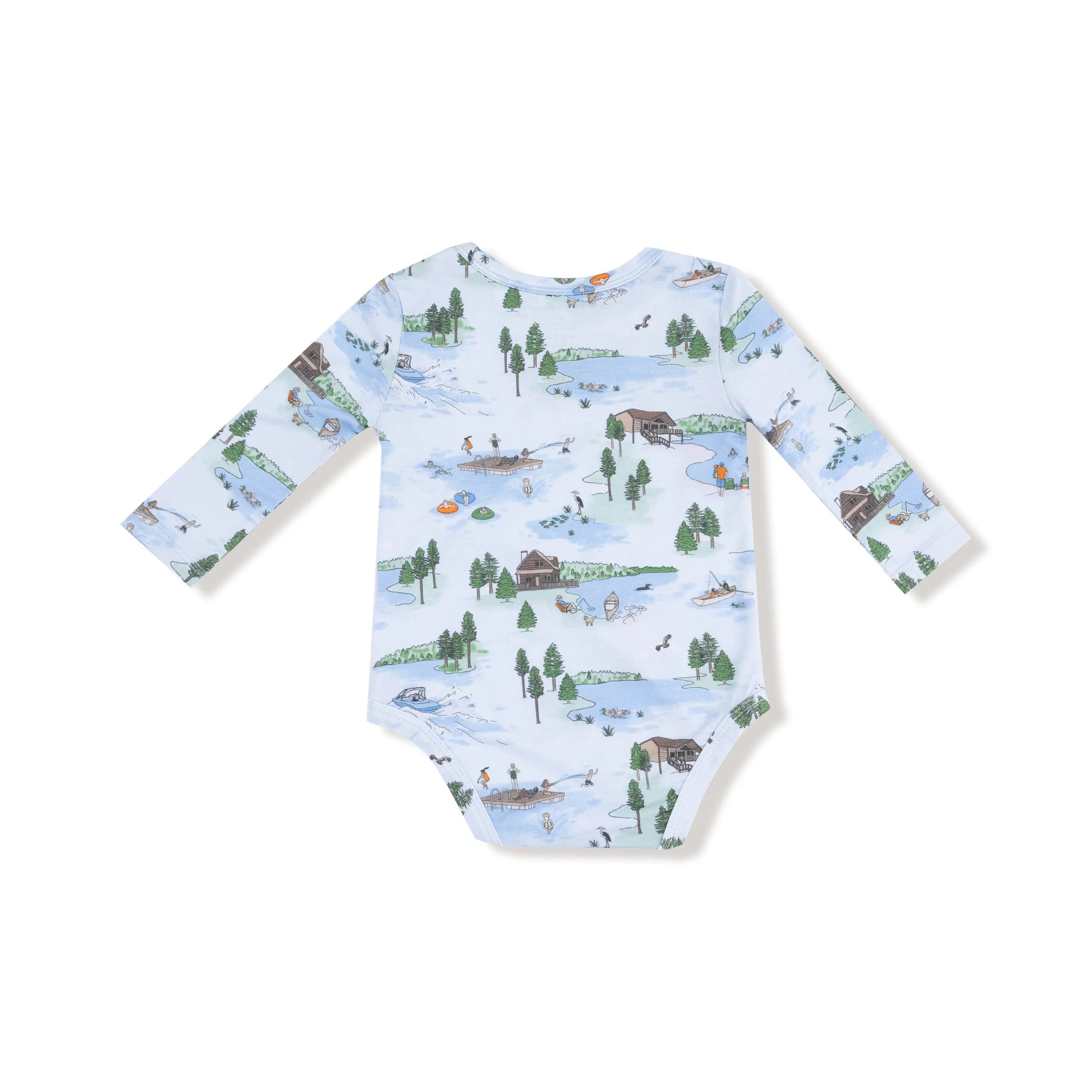 Angel Dear Lap Shoulder Bamboo Viscose Long Sleeve Bodysuit Angel Dear Everetts Place: Online Boutique