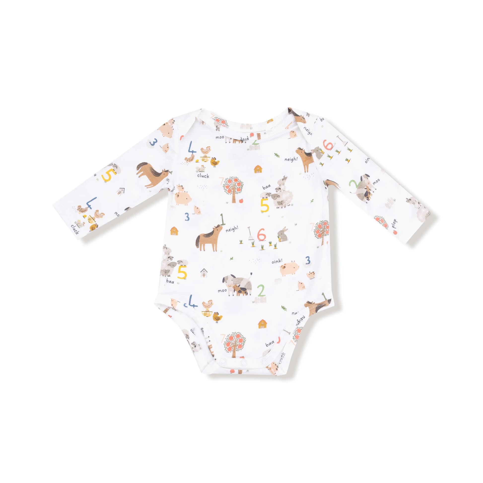 Angel Dear Lap Shoulder Long Sleeve Bamboo Bodysuit Angel Dear Everetts Place: Online Boutique