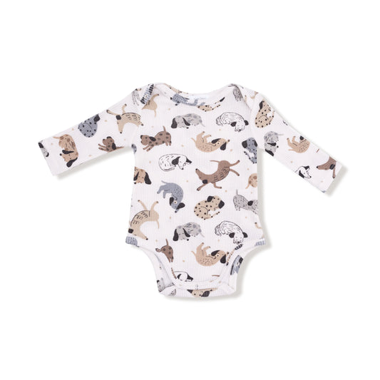 Angel Dear Lap Shoulder Long Sleeve Waffle Bodysuit Baby Angel Dear Everetts Place: Online Boutique