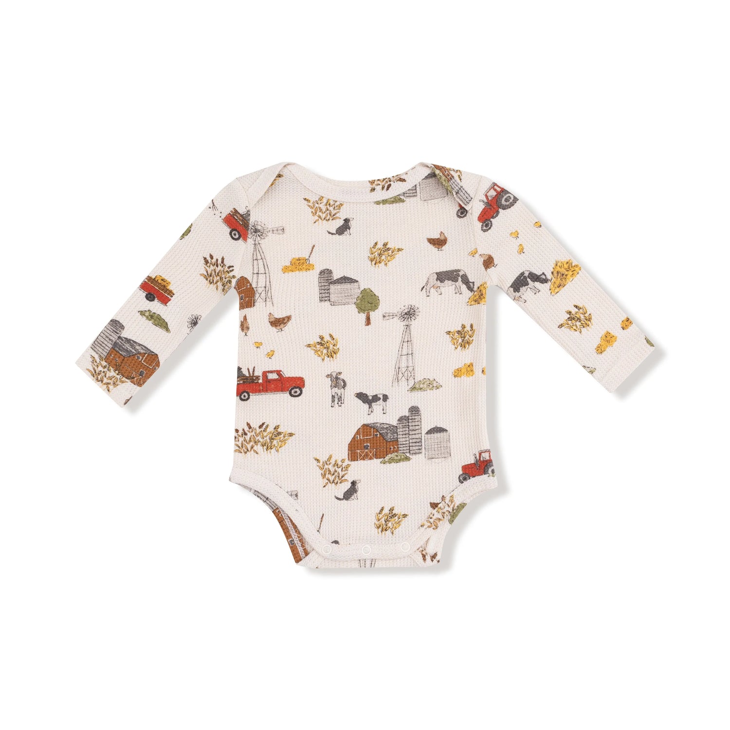 Angel Dear Angel Dear Lap Shoulder Thermal Waffle Long Sleeve Bodysuit - Apparel & Accessories > Clothing > Baby & Toddler Clothing > Baby One-Pieces 147
