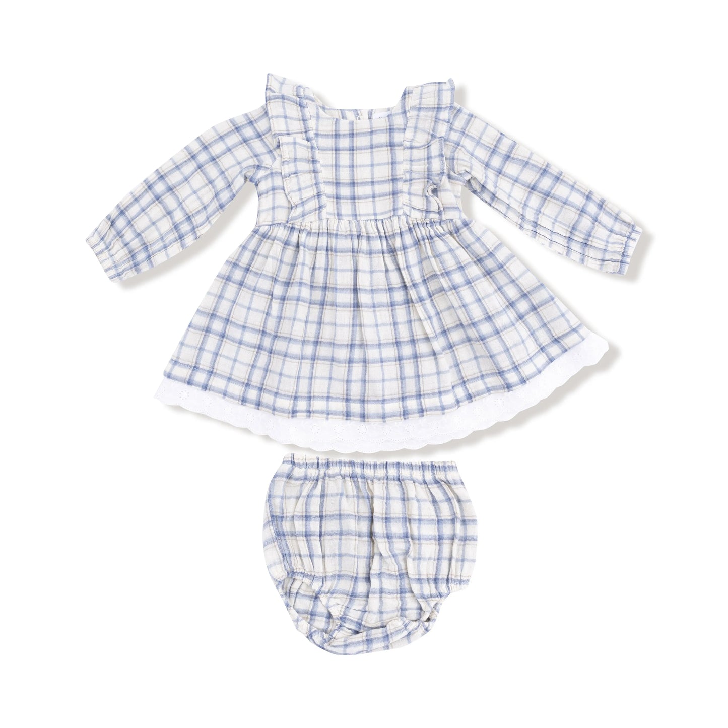 Angel Dear Long Sleeve Eyelet Hem Dress With Bloomer Angel Dear Everetts Place: Online Boutique