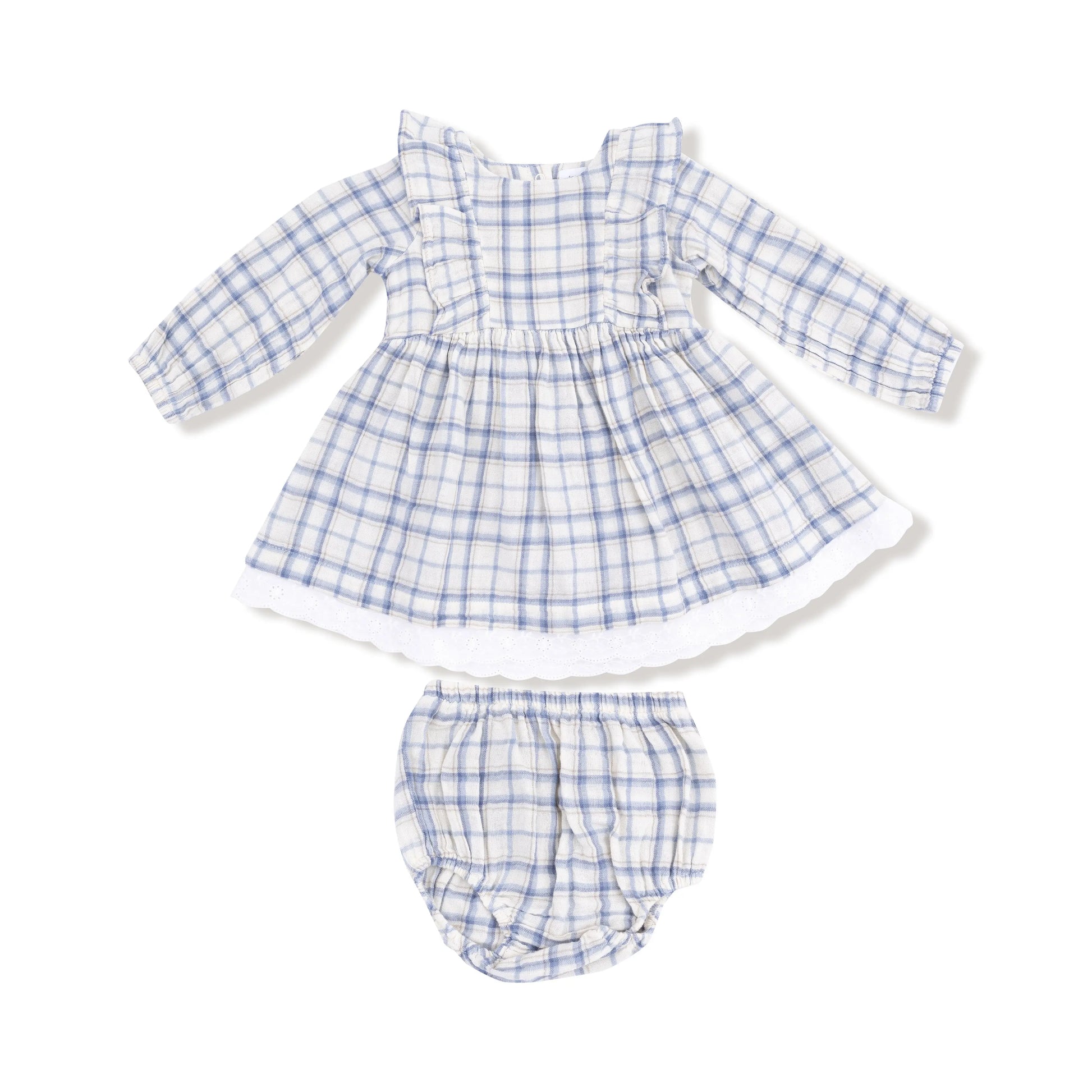 Angel Dear Long Sleeve Eyelet Hem Dress With Bloomer Angel Dear Everetts Place: Online Boutique