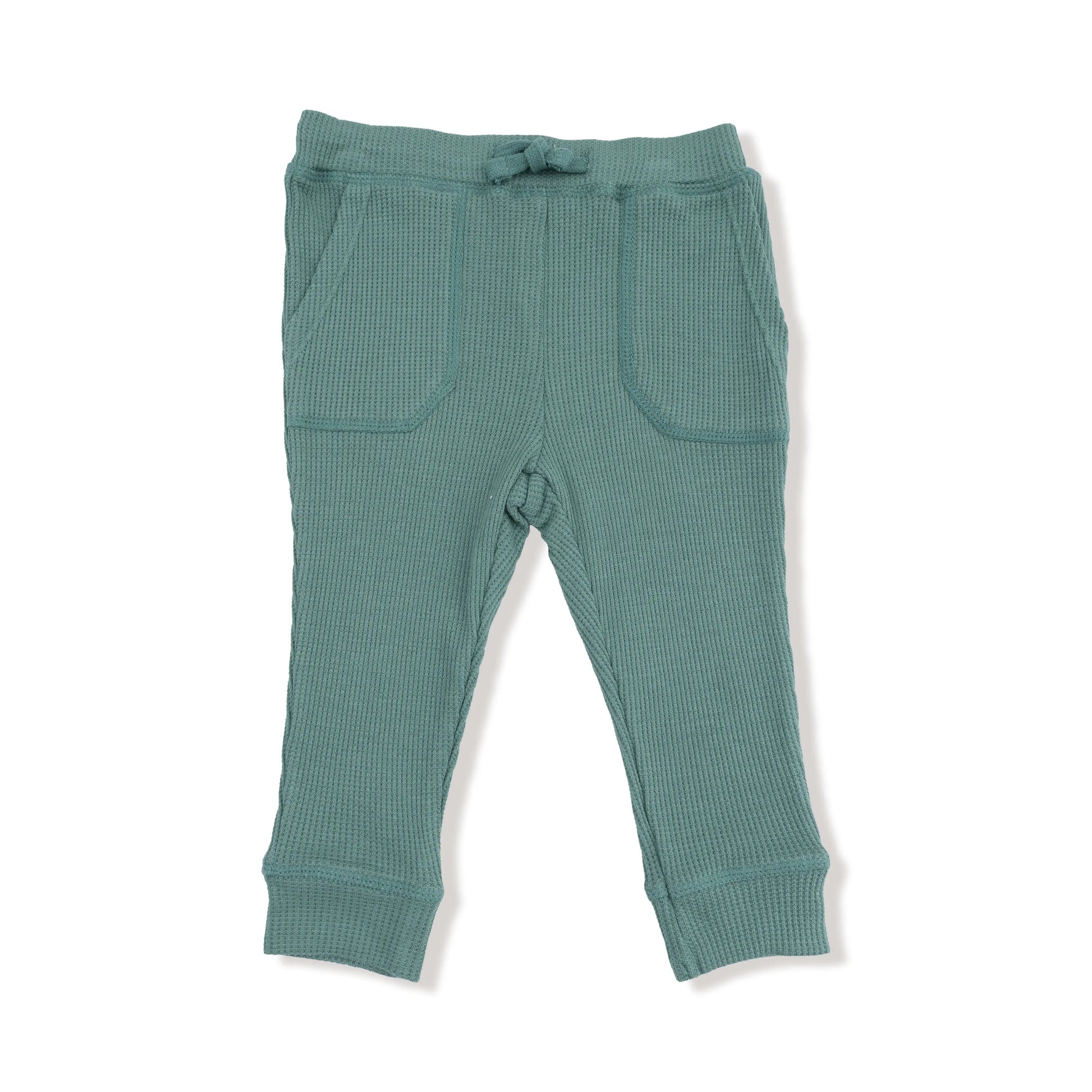 Angel Dear Long Sleeve Henley Top and Waffle Jogger Set Angel Dear Everetts Place: Online Boutique
