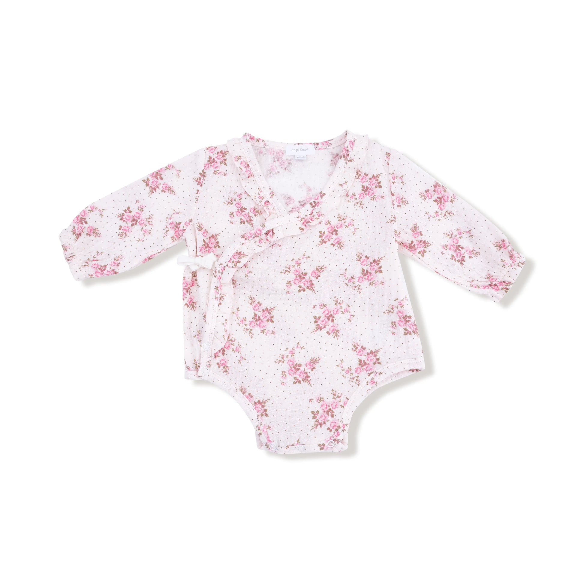 Angel Dear Long Sleeve Kimono Bodysuit With Ruffles Angel Dear Everetts Place: Online Boutique