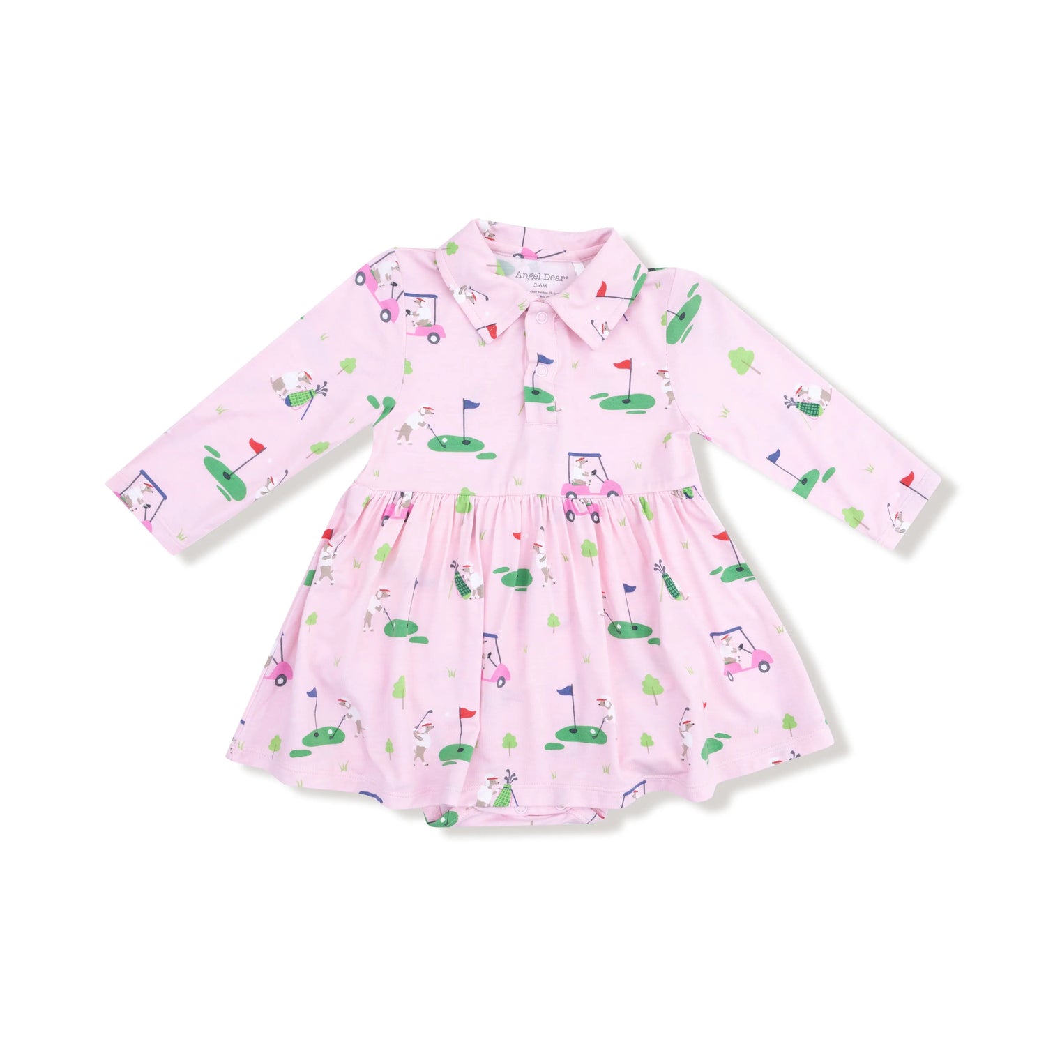Angel Dear Angel Dear Long Sleeve Polo Bodysuit Dress For Toddlers - Apparel & Accessories > Clothing > Baby & Toddler Clothing > Baby & Toddler Dresses 620