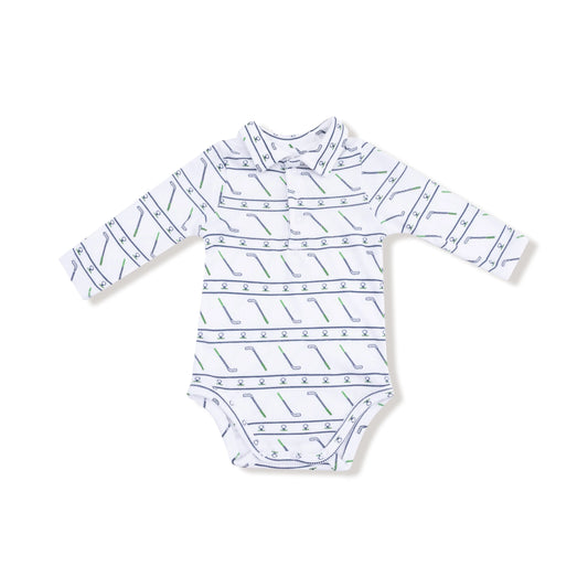 Angel Dear Long Sleeve Polo Bodysuit For Babies And Infants Angel Dear Everetts Place: Online Boutique