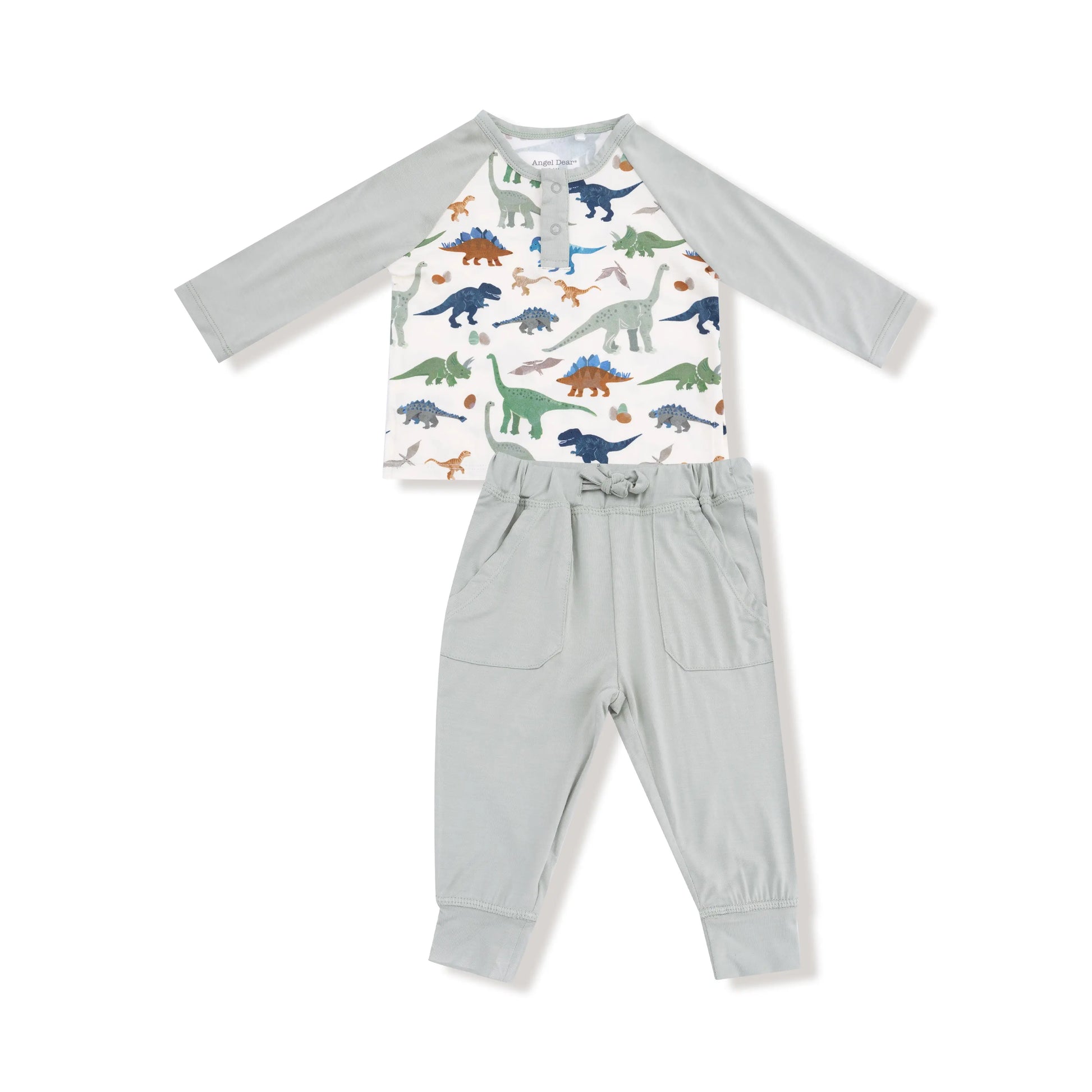 Angel Dear Long Sleeve Raglan Henley And Jogger Set Angel Dear Everetts Place: Online Boutique