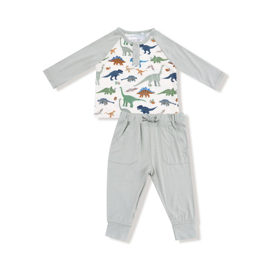 Angel Dear Long Sleeve Raglan Henley And Jogger Set Angel Dear Everetts Place: Online Boutique