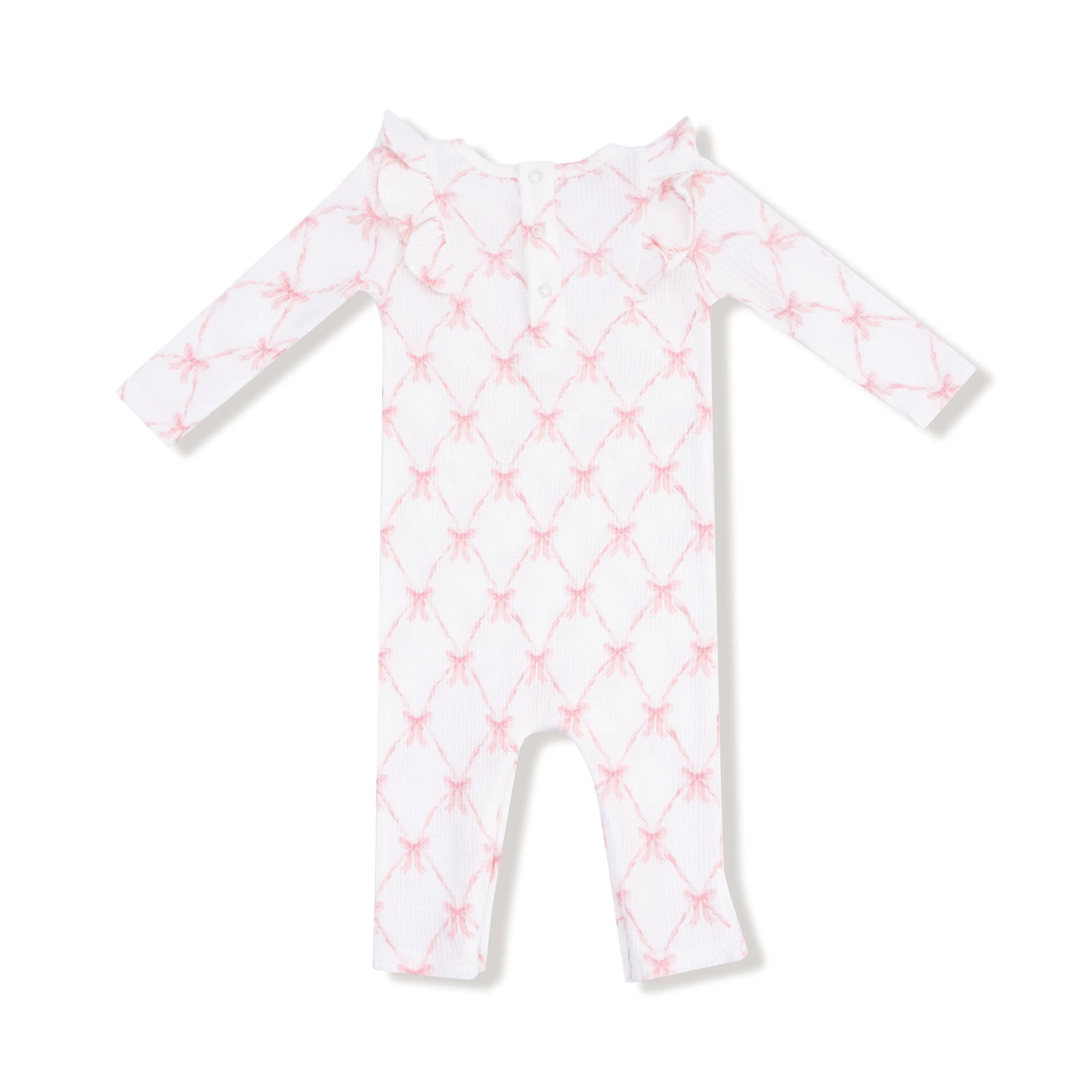 Angel Dear Angel Dear Long Sleeve Ruffle Romper Soft Waffle Knit - Apparel & Accessories > Clothing > Baby & Toddler Clothing > Baby One-Pieces 415