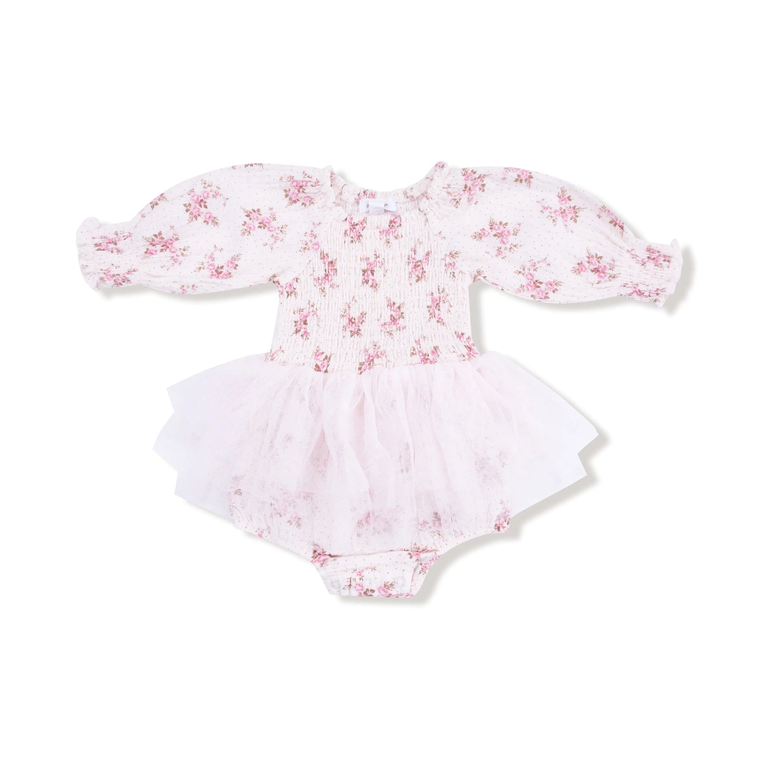 Angel Dear Angel Dear Long Sleeve Smocked Bubble With Tutu Outfit - Apparel & Accessories > Clothing > Baby & Toddler Clothing > Baby One-Pieces 627