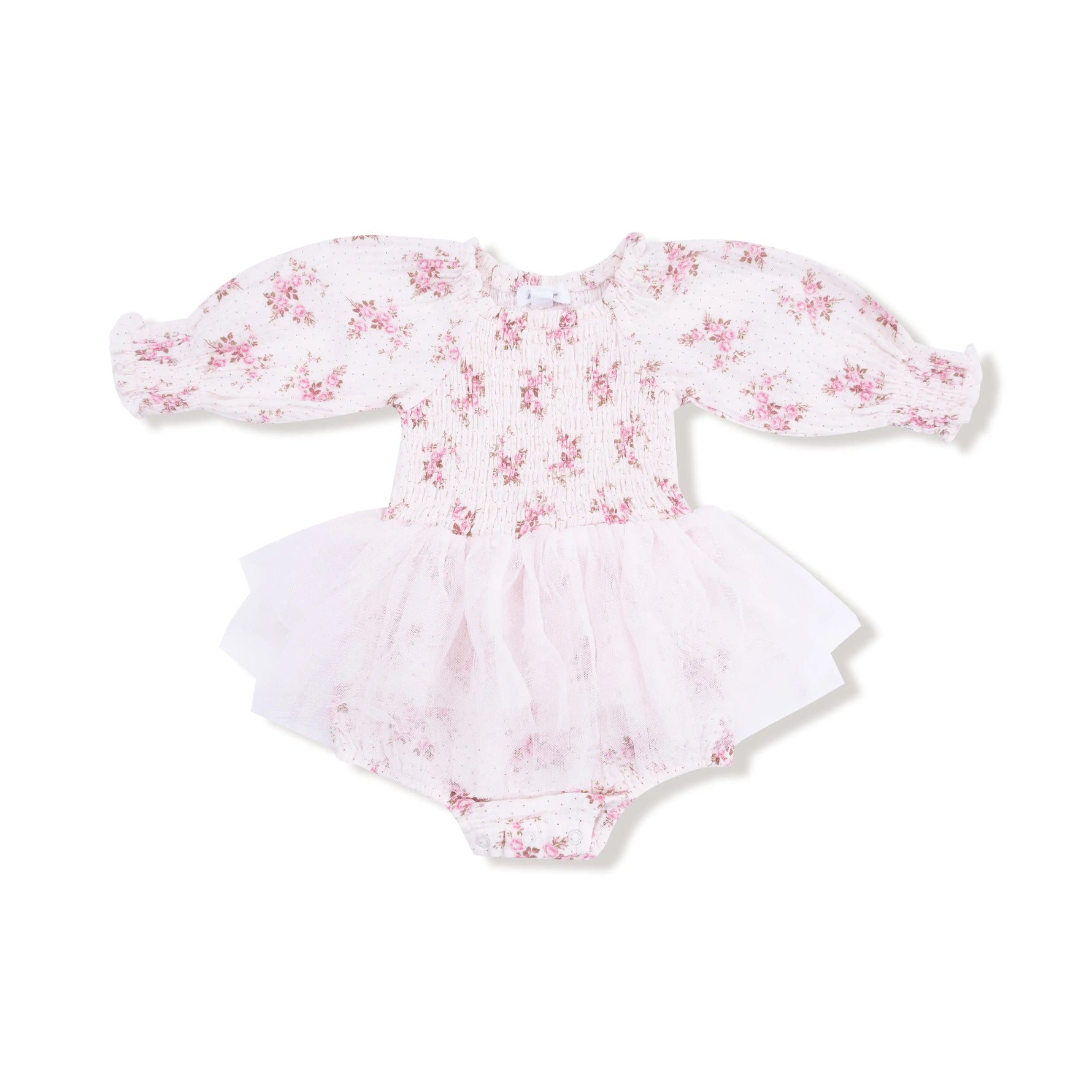 Angel Dear Angel Dear Long Sleeve Smocked Bubble With Tutu Outfit - Apparel & Accessories > Clothing > Baby & Toddler Clothing > Baby One-Pieces 627