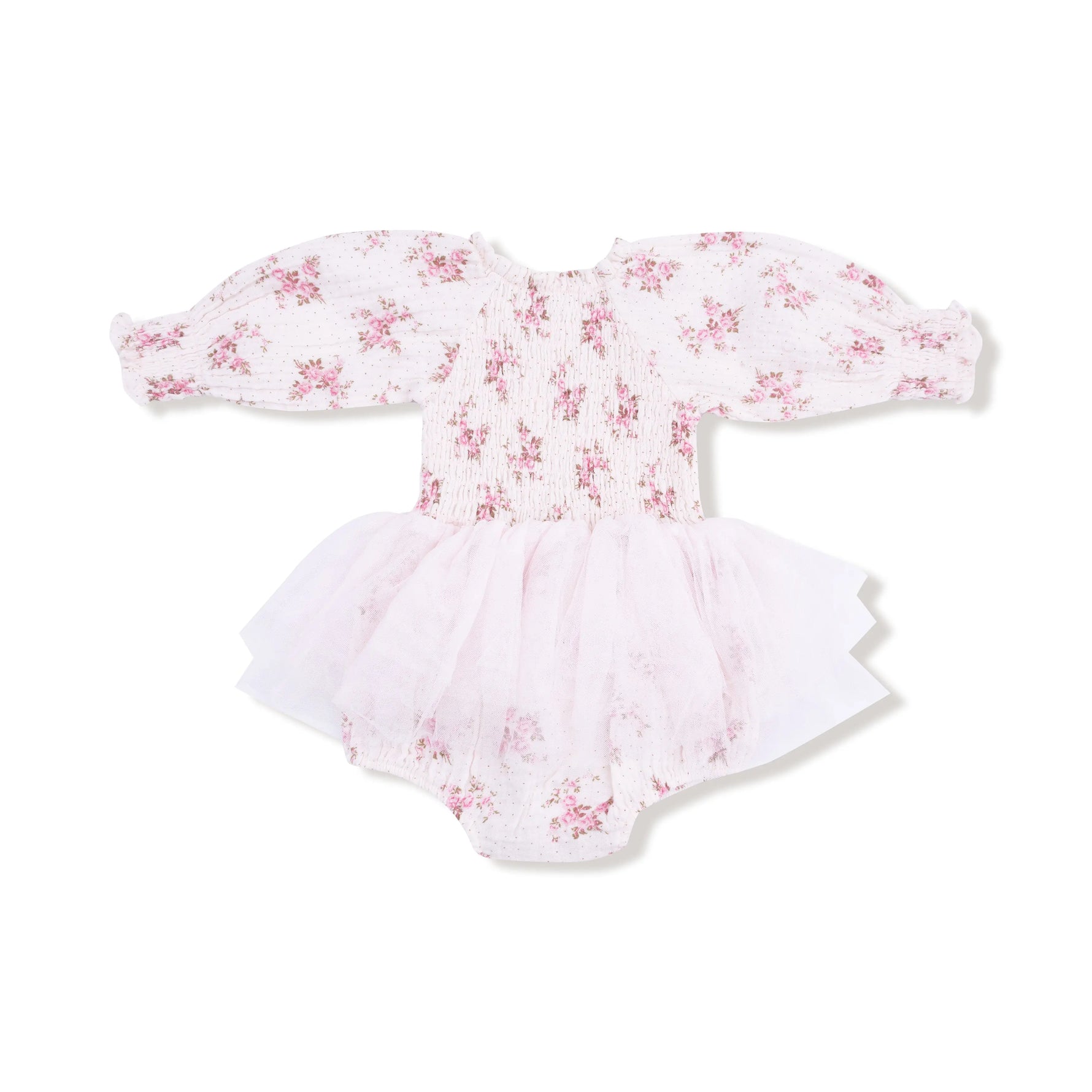 Angel Dear Angel Dear Long Sleeve Smocked Bubble With Tutu Outfit - Apparel & Accessories > Clothing > Baby & Toddler Clothing > Baby One-Pieces 627