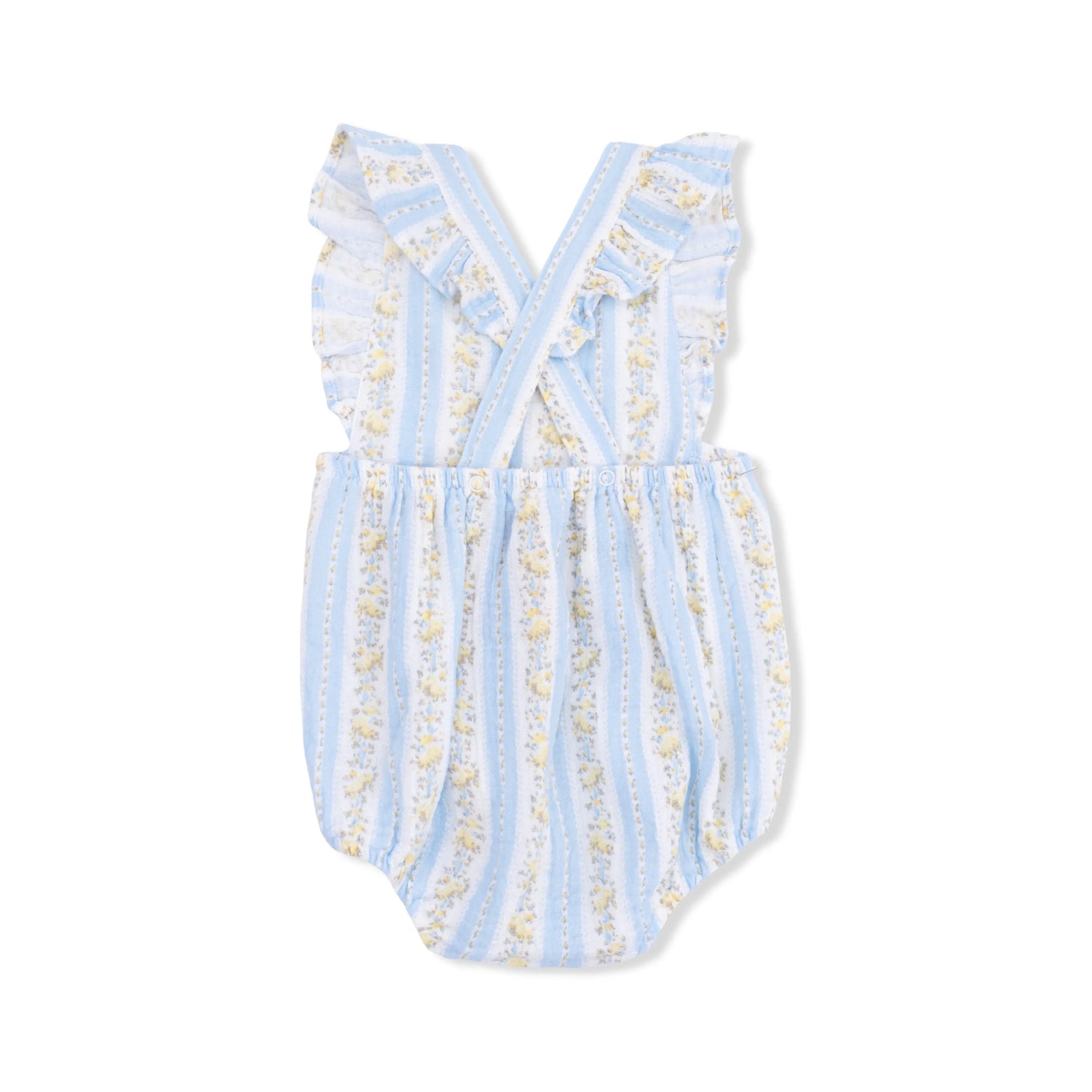 Angel Dear Odalys Floral Stripe Organic Muslin Sunsuit And Headband Set Angel Dear 