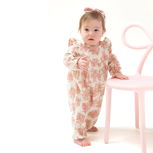 Angel Dear Organic Cotton Ruffle Sleeve Romper For Babies Angel Dear Everetts Place: Online Boutique