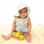 Lovely Lemons - Ric Rac Ruffle Sunsuit Angel Dear 