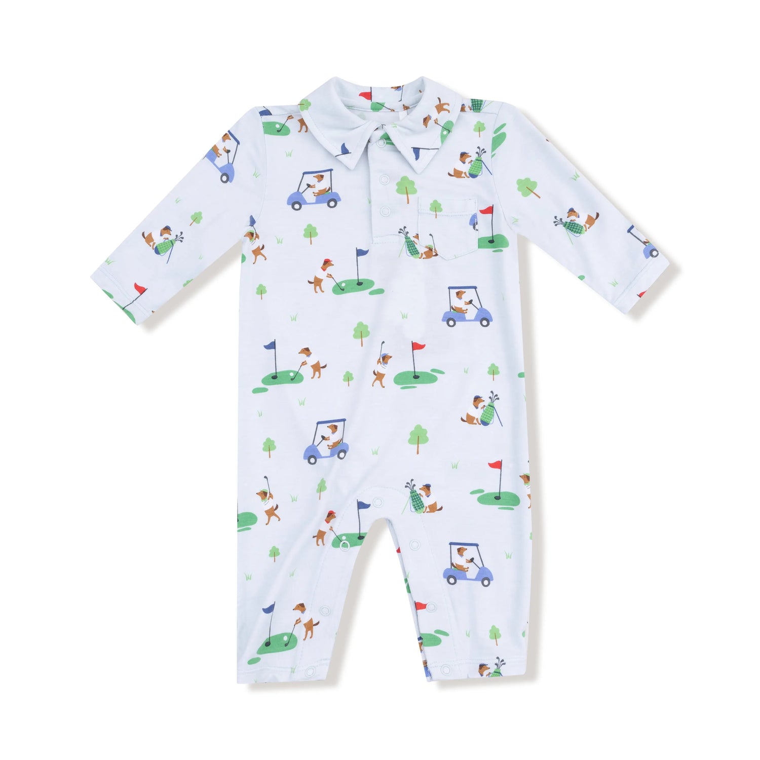 Angel Dear Angel Dear Polo Romper Baby Soft Bamboo Viscose Collar - Apparel & Accessories > Clothing > Baby & Toddler Clothing > Baby One-Pieces 307