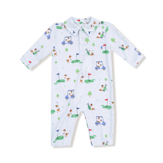 Angel Dear Polo Romper Baby Soft Bamboo Viscose Collar Angel Dear Everetts Place: Online Boutique