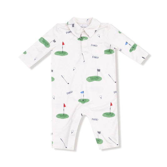 Angel Dear Polo Romper Bamboo Viscose Baby Outfit Cozy Angel Dear Everetts Place: Online Boutique
