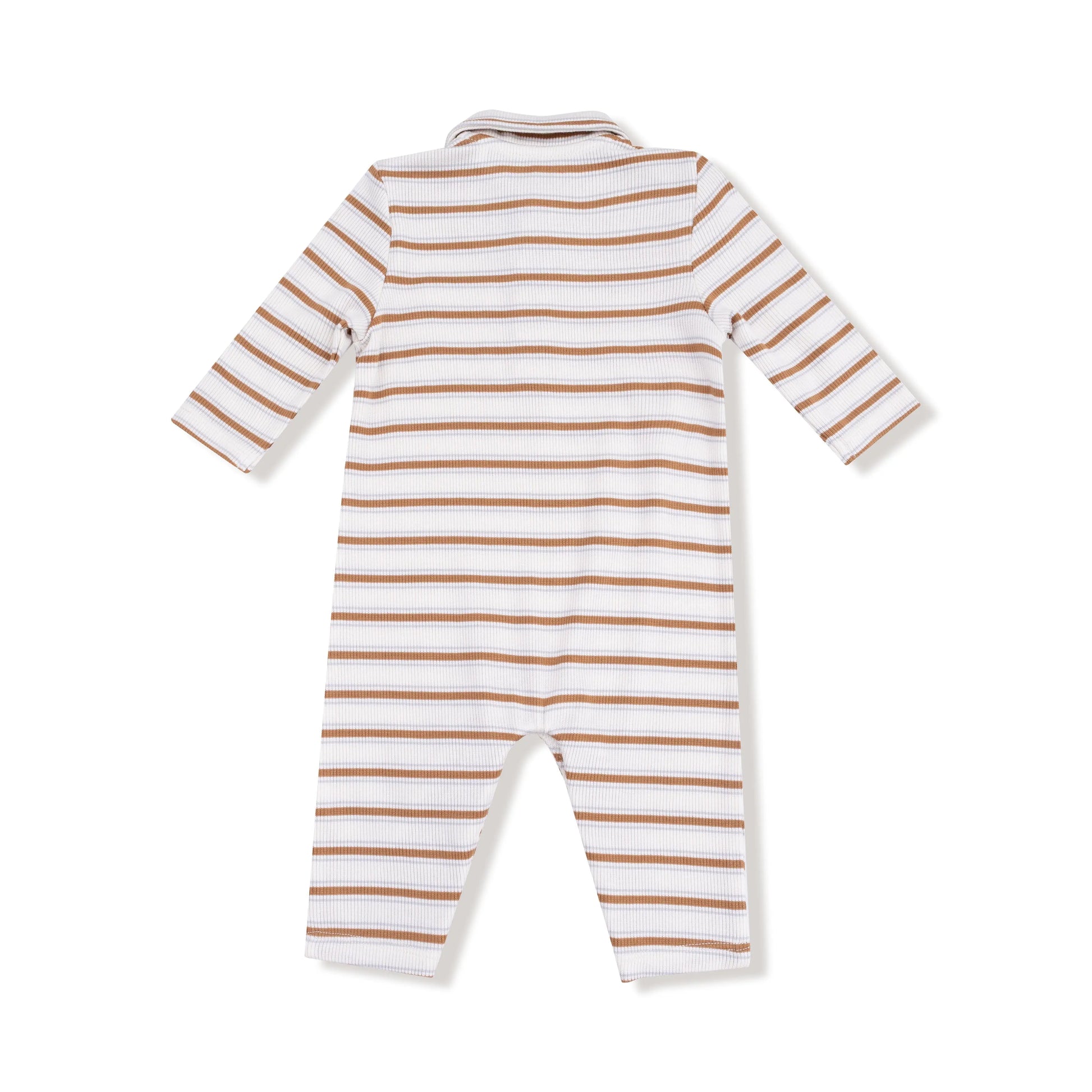Angel Dear Polo Romper Ribbed Modal Cozy Baby Outfit Angel Dear Everetts Place: Online Boutique