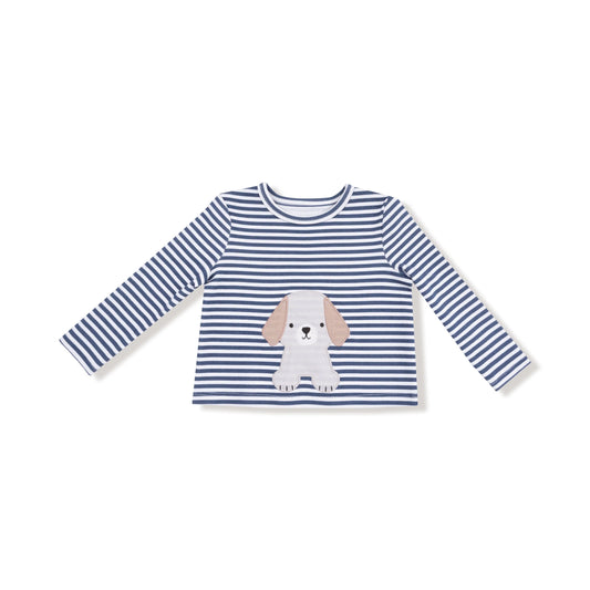 Angel Dear Puppy Applique Organic Cotton Long Sleeve Shirt Angel Dear Everetts Place: Online Boutique
