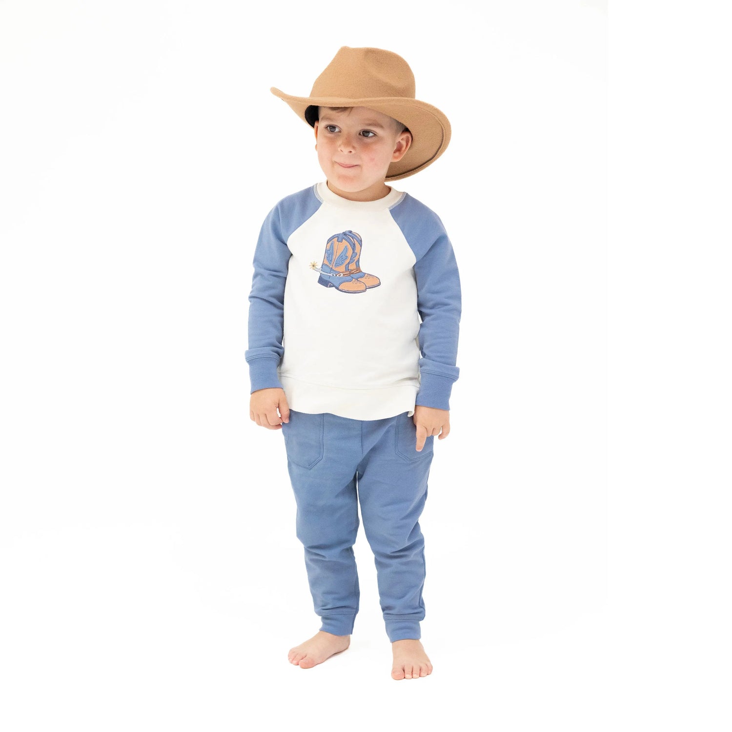 Angel Dear Angel Dear Raglan Sweatshirt And Jogger Set In French Terry - Apparel & Accessories > Clothing > Baby & Toddler Clothing > Baby & Toddler Outfits 493
