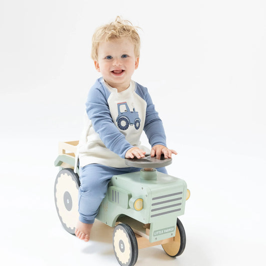 Angel Dear Raglan Sweatshirt Jogger Set Tractor Applique Angel Dear Everetts Place: Online Boutique