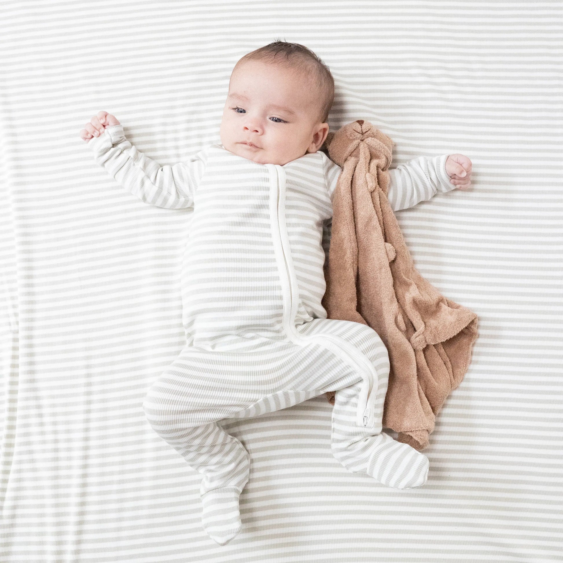 Angel Dear Ribbed Modal 2 Way Zipper Footie For Baby Angel Dear Everetts Place: Online Boutique