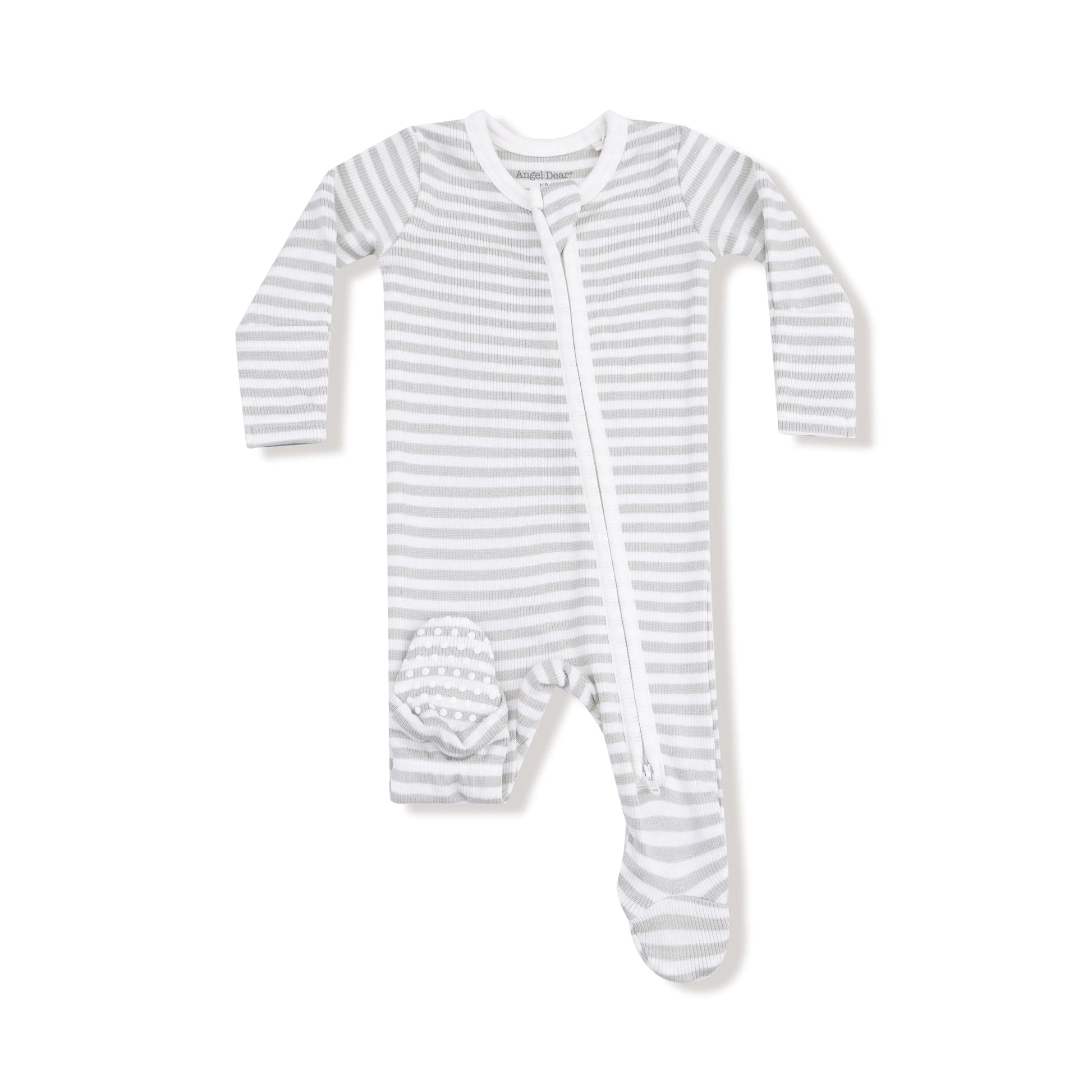 Angel Dear Ribbed Modal 2 Way Zipper Footie For Baby Angel Dear Everetts Place: Online Boutique
