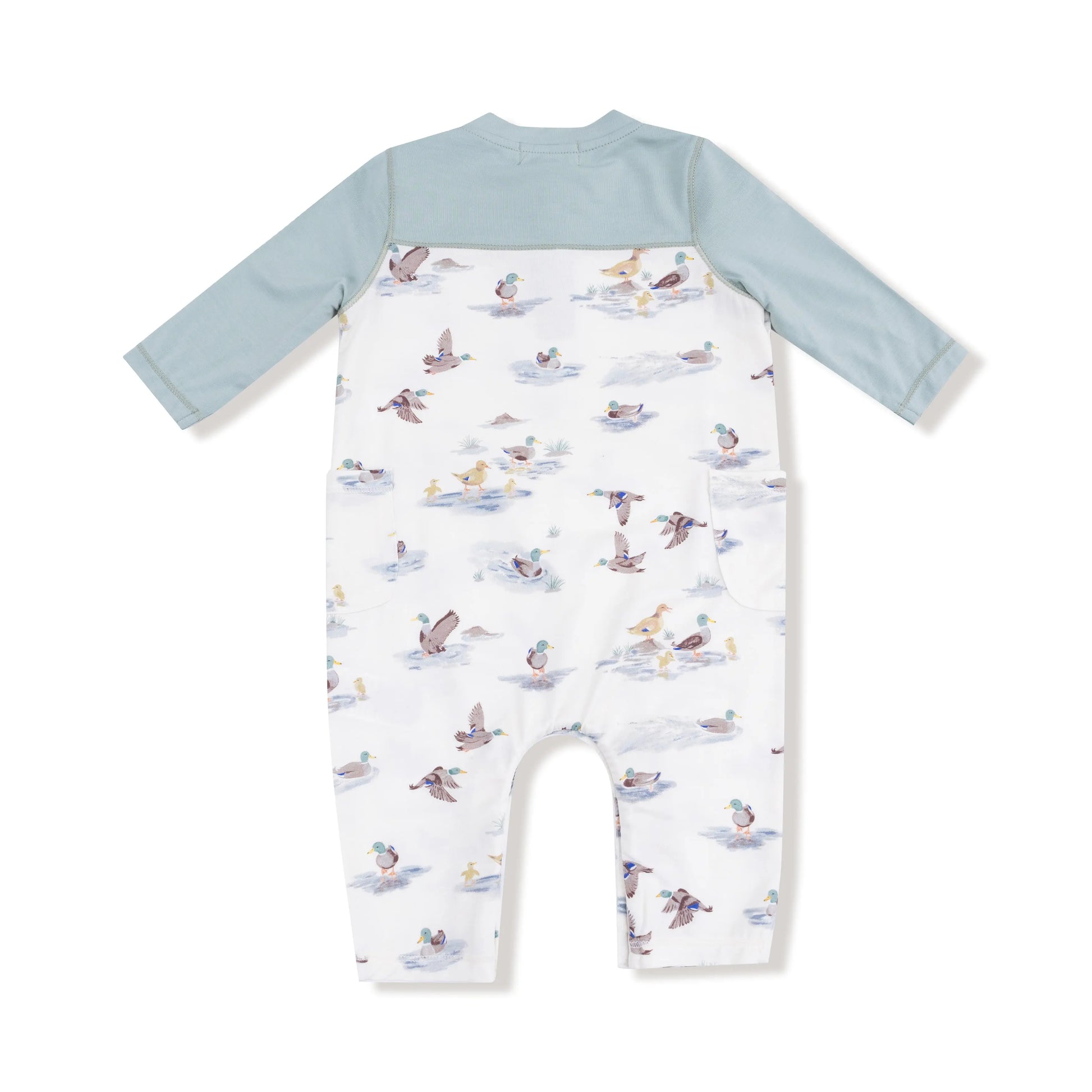 Angel Dear Romper With Contrast Sleeves Cozy Bamboo Viscose Angel Dear Everetts Place: Online Boutique
