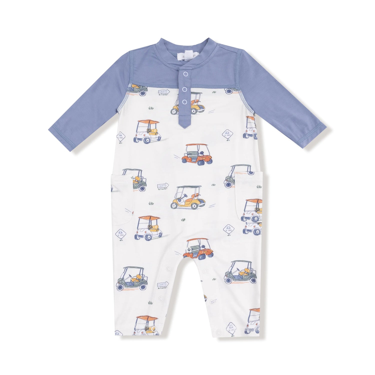Angel Dear Angel Dear Romper With Contrast Sleeves For Cozy Play - Apparel & Accessories > Clothing > Baby & Toddler Clothing > Baby One-Pieces 969