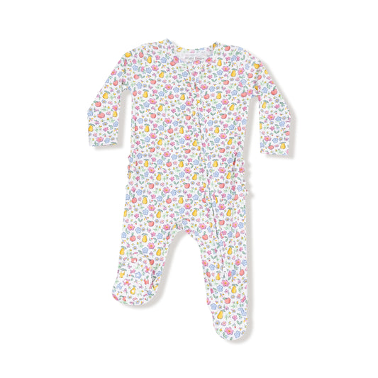 Angel Dear Ruffle Back Two Way Zipper Footie Bamboo Cozy Angel Dear Everetts Place: Online Boutique