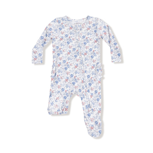 Angel Dear Ruffle Back Zipper Baby Footie Bamboo Soft Angel Dear Everetts Place: Online Boutique