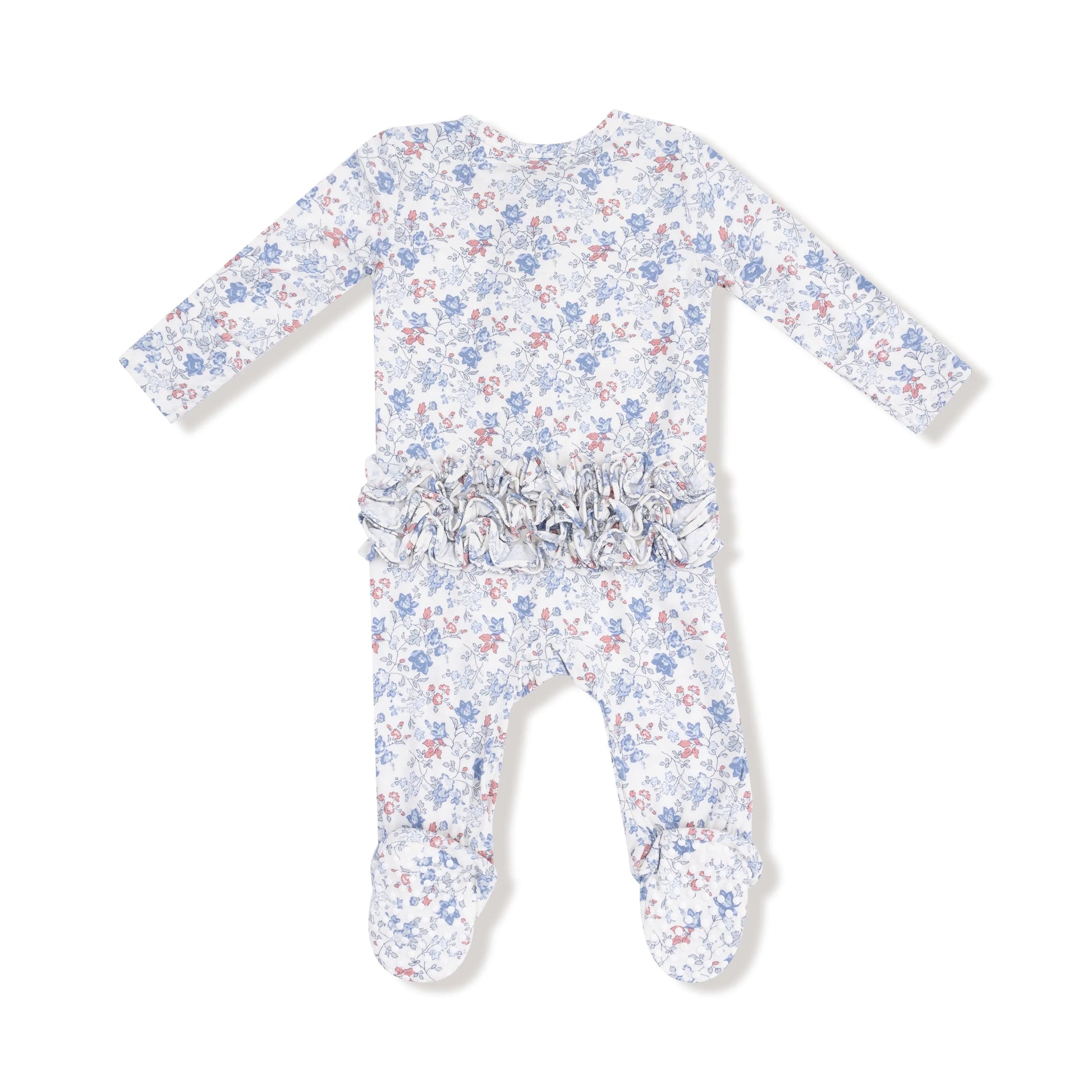 Angel Dear Ruffle Back Zipper Baby Footie Bamboo Soft Angel Dear Everetts Place: Online Boutique