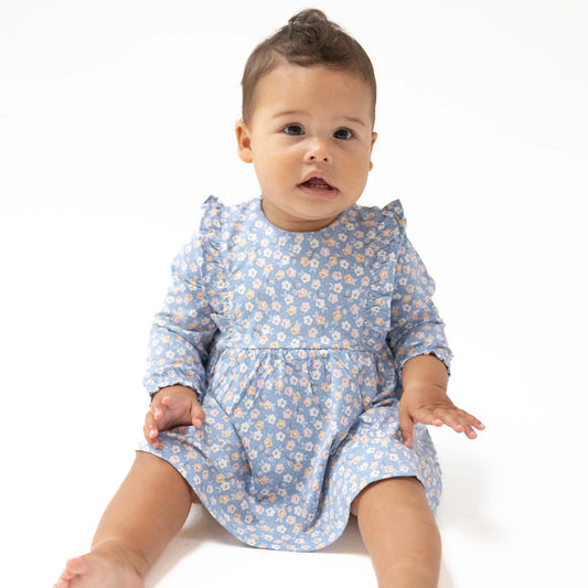 Angel Dear Ruffle Long Sleeve Bodysuit Dress For Baby Angel Dear Everetts Place: Online Boutique