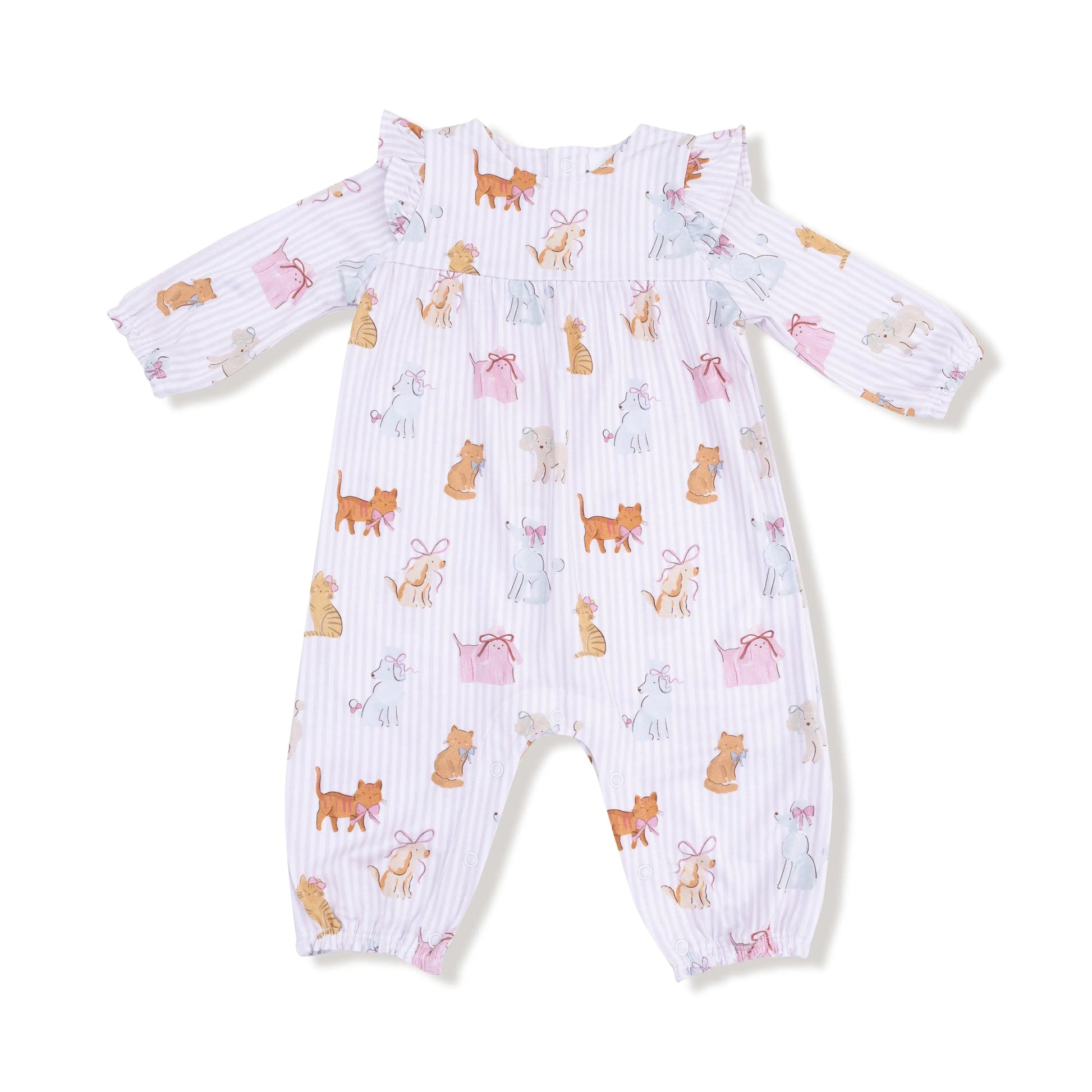 Angel Dear Ruffle Sleeve Baby Romper Bamboo Viscose Angel Dear Everetts Place: Online Boutique