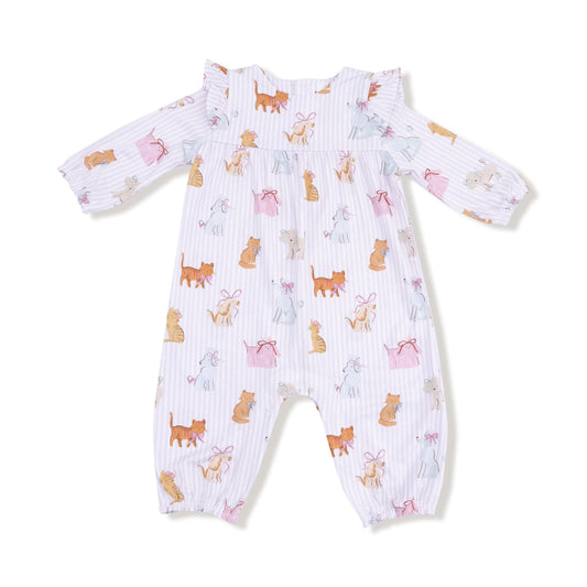 Angel Dear Ruffle Sleeve Baby Romper Bamboo Viscose Angel Dear Everetts Place: Online Boutique