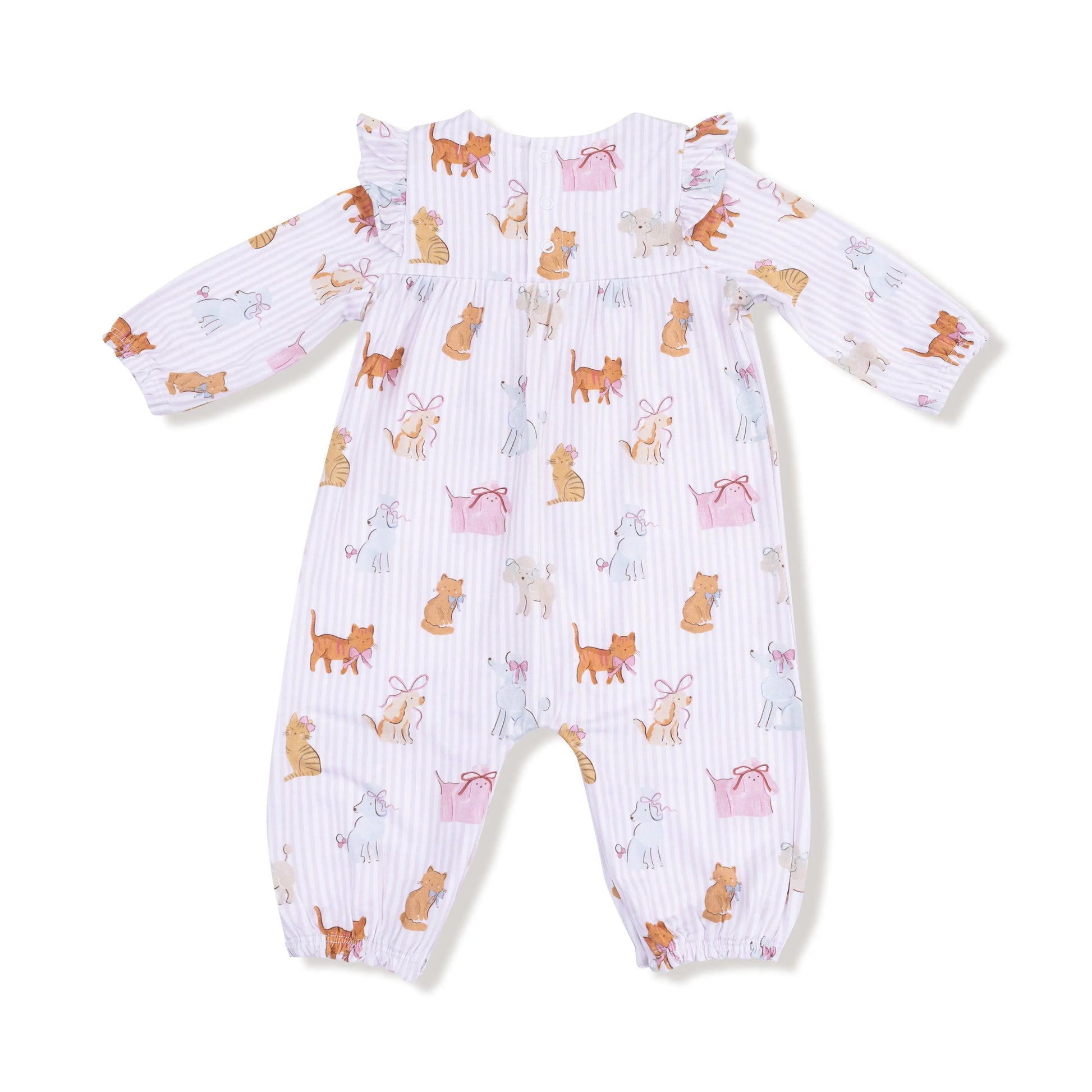 Angel Dear Ruffle Sleeve Baby Romper Bamboo Viscose Angel Dear Everetts Place: Online Boutique