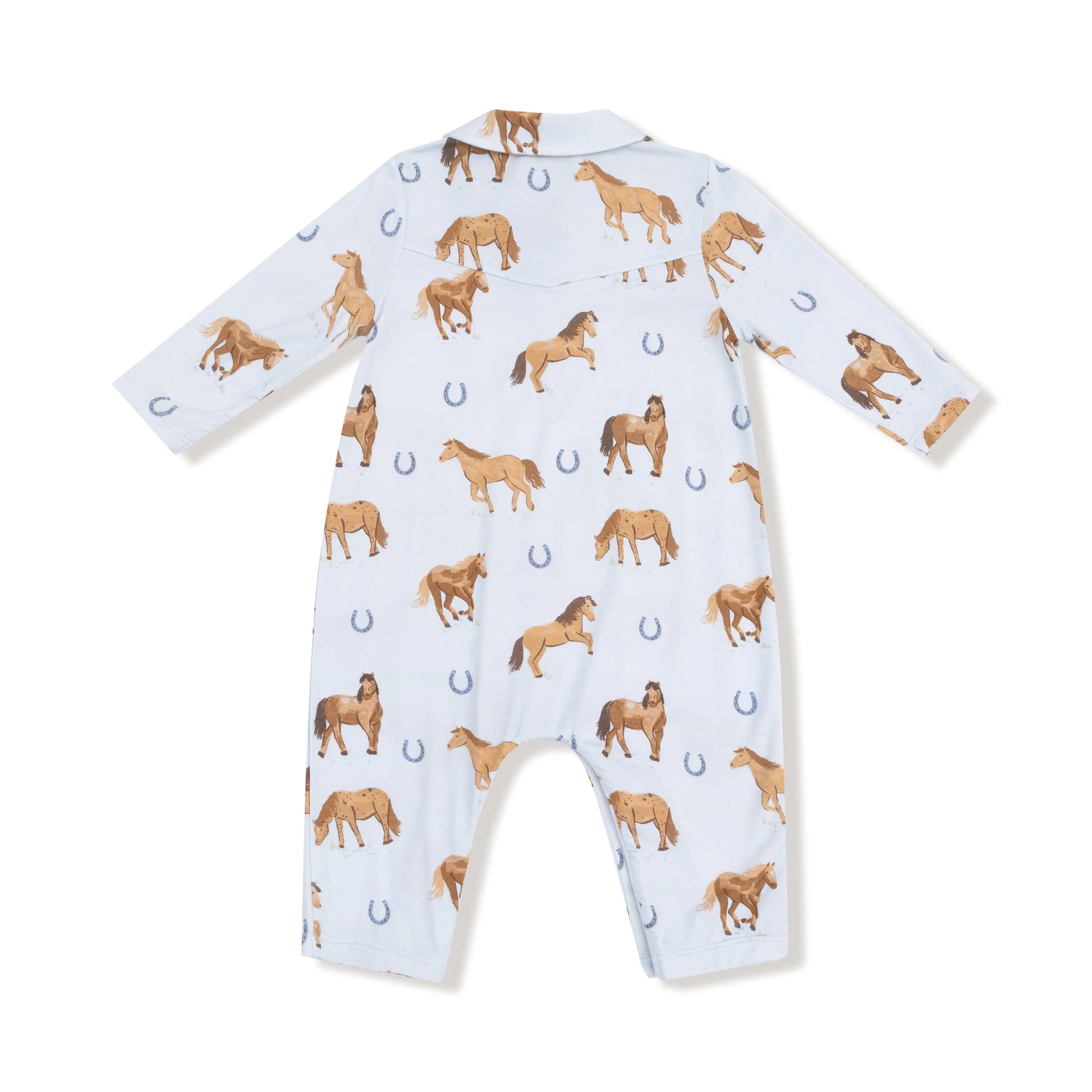 Angel Dear Angel Dear Silky Bamboo Long Sleeve Cowboy Romper For Baby - Apparel & Accessories > Clothing > Baby & Toddler Clothing > Baby One-Pieces 439