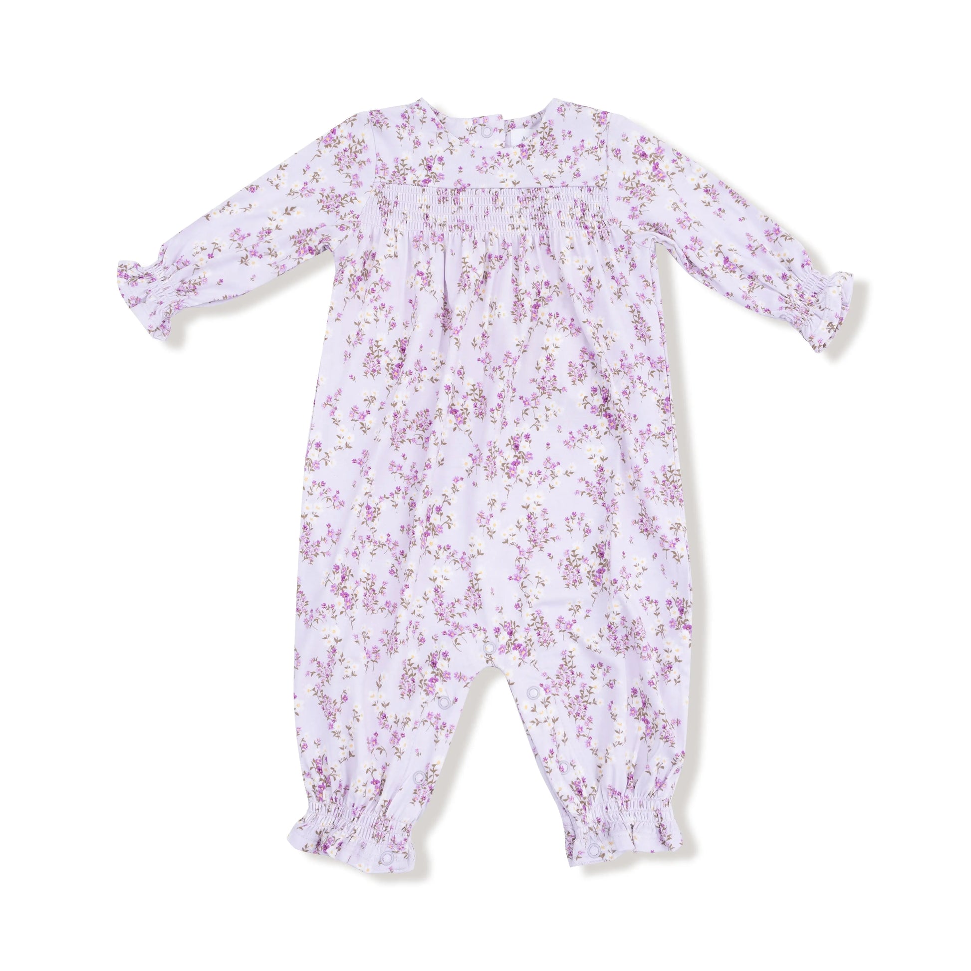 Angel Dear Smocked Long Sleeve Baby Romper Viscose Bamboo Angel Dear Everetts Place: Online Boutique