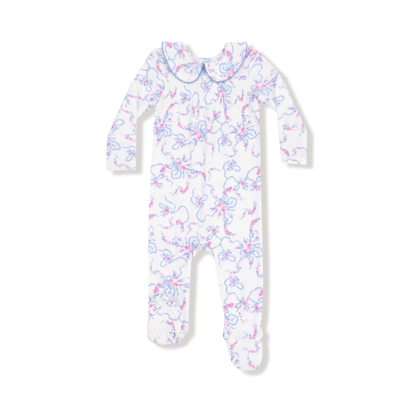 Angel Dear Smocked Peter Pan Footie With Snap Closure Angel Dear Everetts Place: Online Boutique