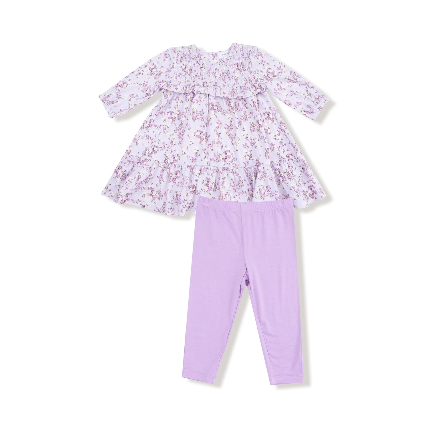 Angel Dear Angel Dear Smocked Ruffle Dress and Leggings Set for Girls - Apparel & Accessories > Clothing > Baby & Toddler Clothing > Baby & Toddler Dresses 523