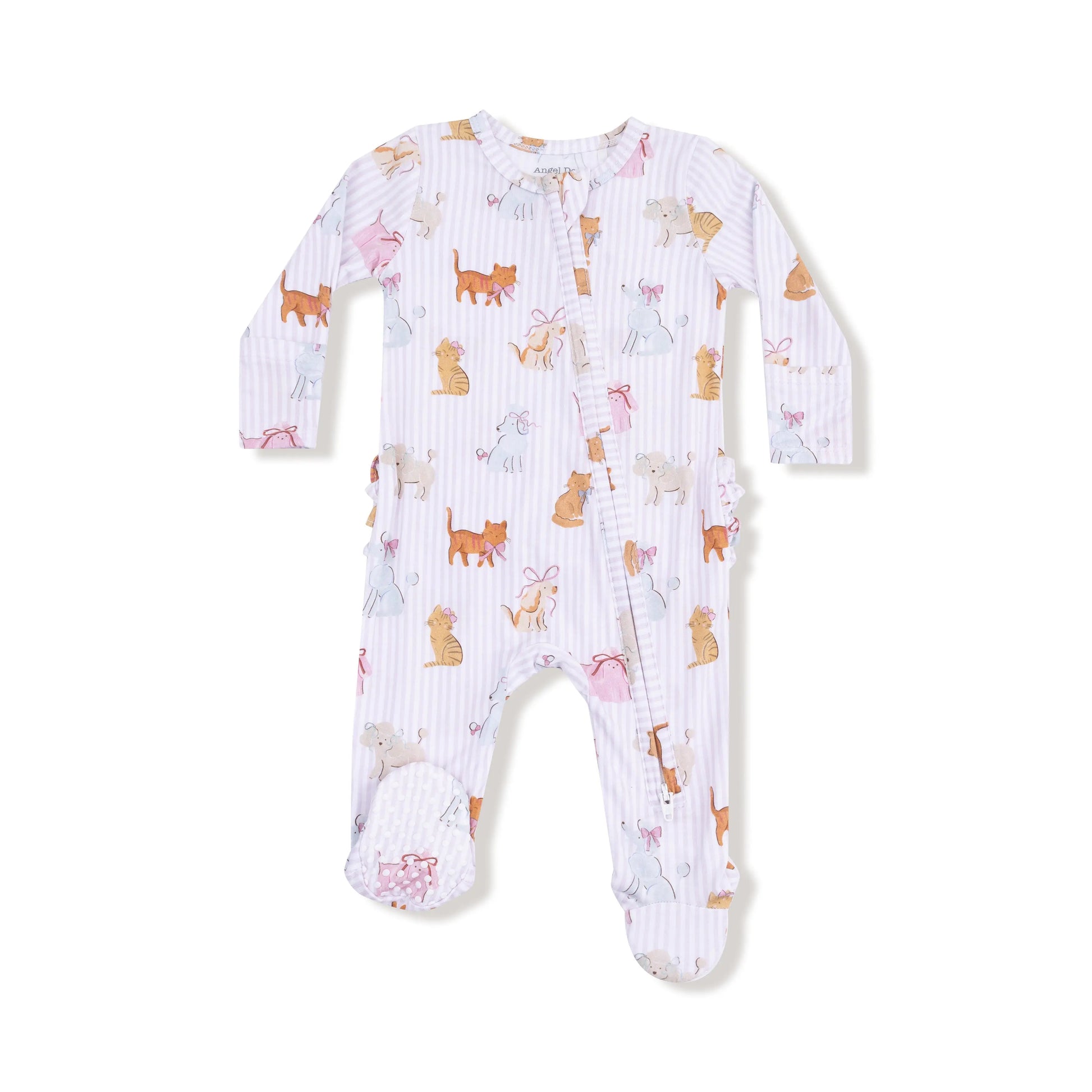 Angel Dear Two Way Zipper Ruffle Back Footie for Babies Angel Dear Everetts Place: Online Boutique