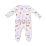 Angel Dear Angel Dear Two Way Zipper Ruffle Back Footie for Babies - Apparel & Accessories > Clothing > Baby & Toddler Clothing > Baby & Toddler Sleepwear 653