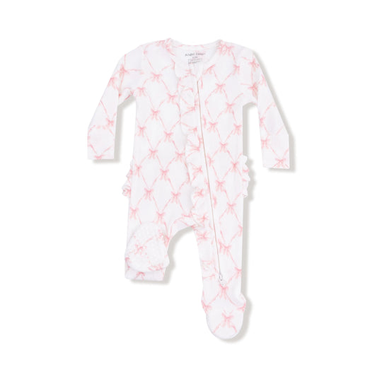 Angel Dear Two Way Zipper Ruffle Front Footie For Baby Angel Dear Everetts Place: Online Boutique