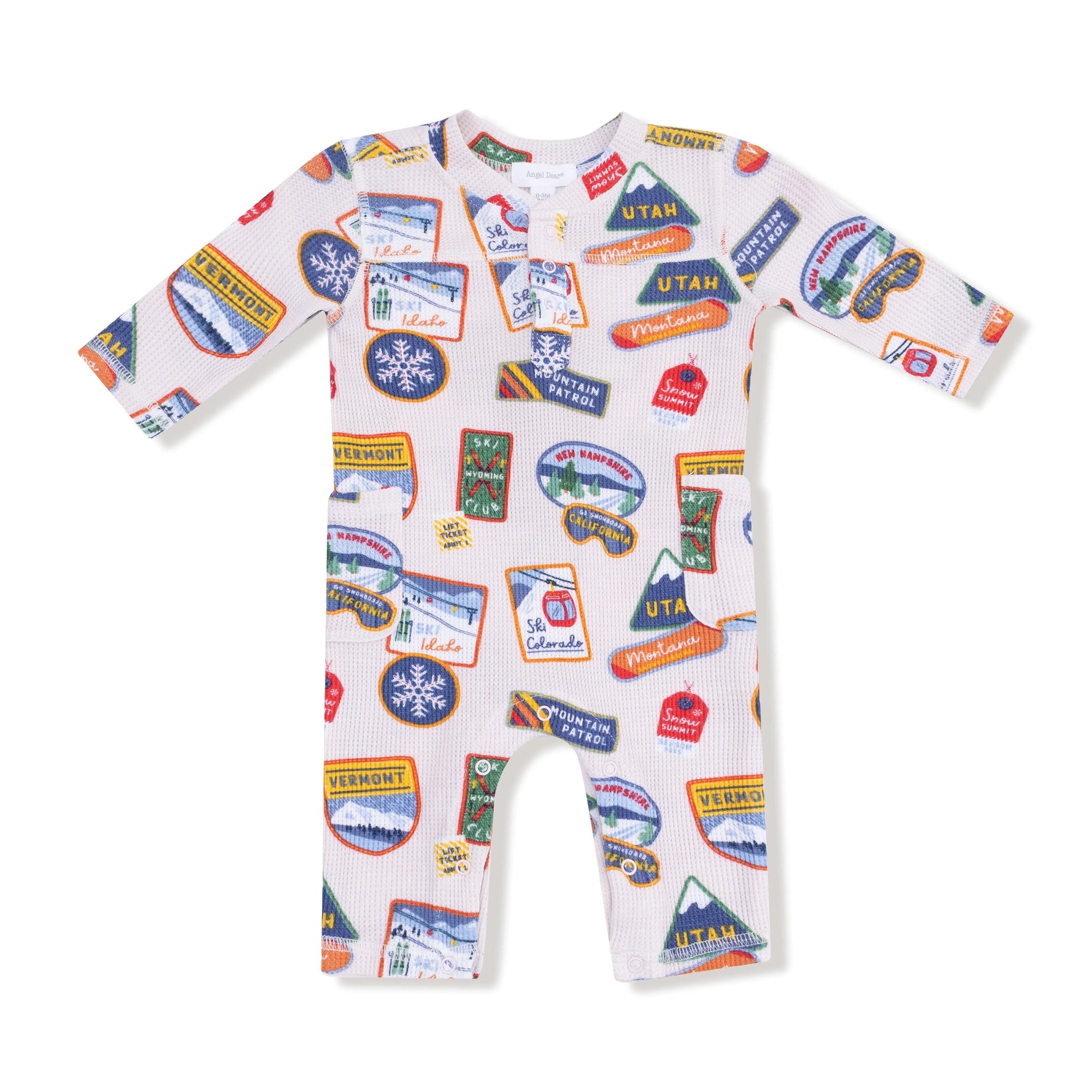 Angel Dear Angel Dear Uni Romper Cozy Henley Neckline Fall And Winter - Apparel & Accessories > Clothing > Baby & Toddler Clothing > Baby One-Pieces 106