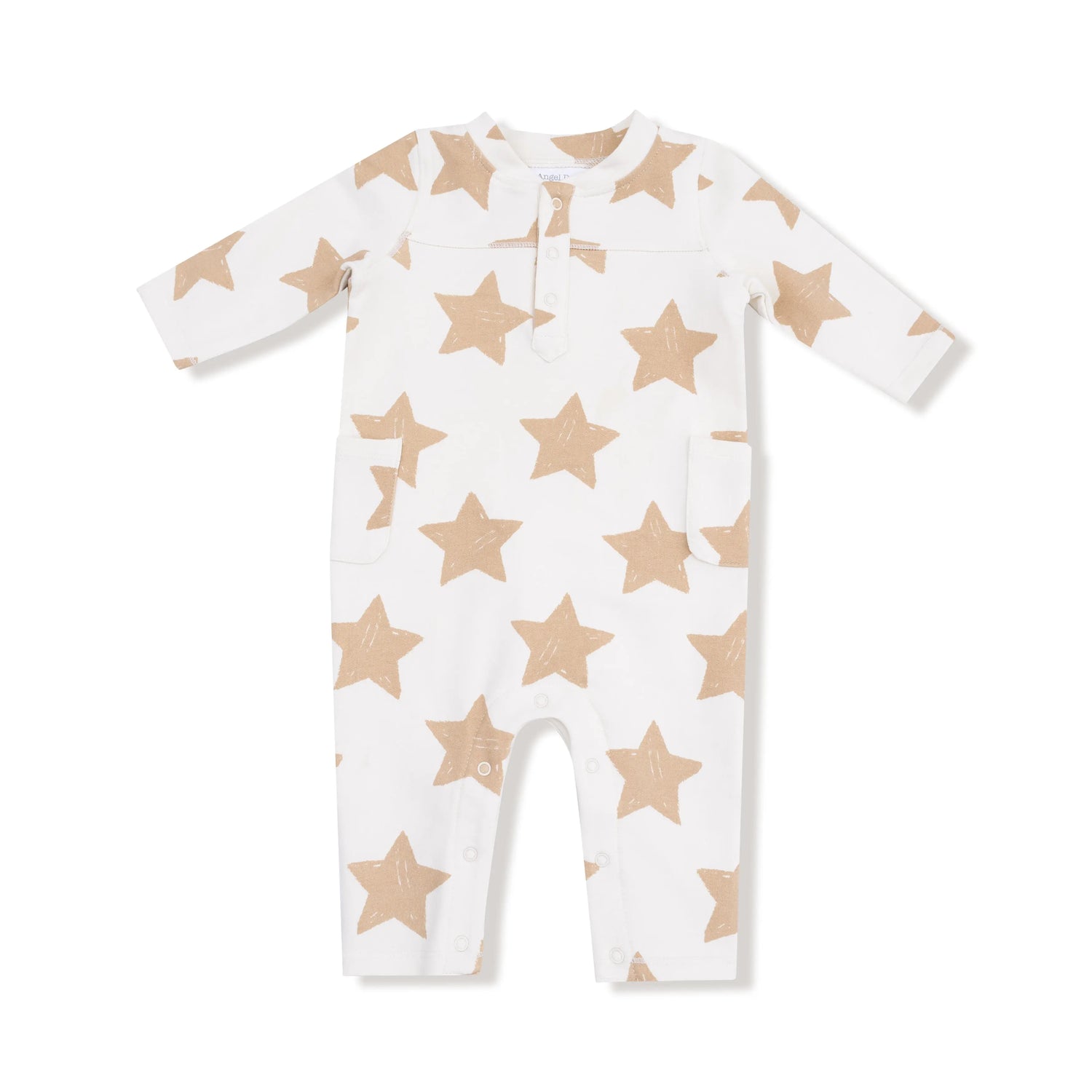 Angel Dear Angel Dear Uni Romper Henley Neckline Cozy Fall Winter - Apparel & Accessories > Clothing > Baby & Toddler Clothing > Baby One-Pieces 106
