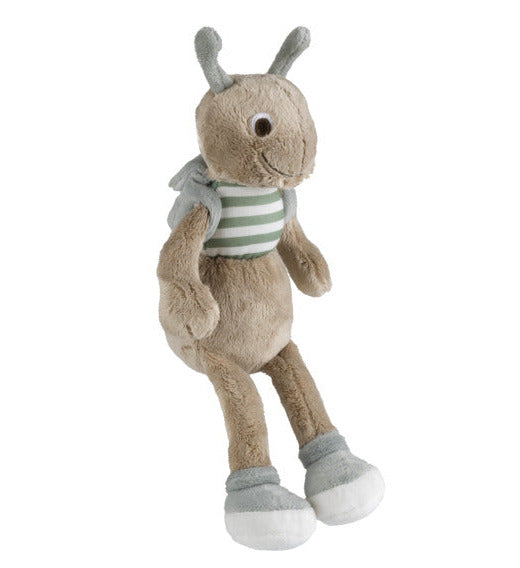 Ant Aron plush stuffed animal with a friendly face, about 11 inches tall